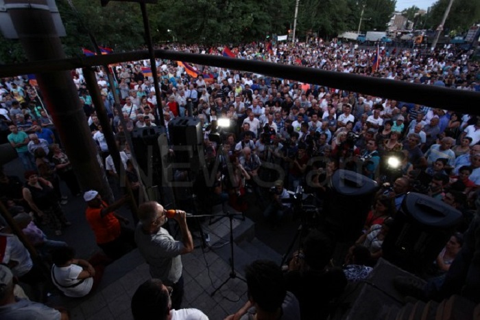 Rally in support of armed group turns into a march in Yerevan - PHOTOS